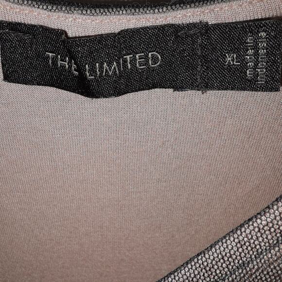 The Limited Babydoll Tank Blush w ombre black to brown mesh overlay Womens XL - Picture 3 of 5